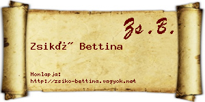 Zsikó Bettina névjegykártya