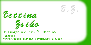 bettina zsiko business card